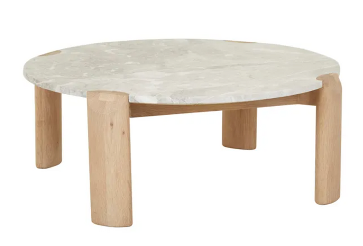 GLOBE WEST WILLA MARBLE COFFEE TABLE