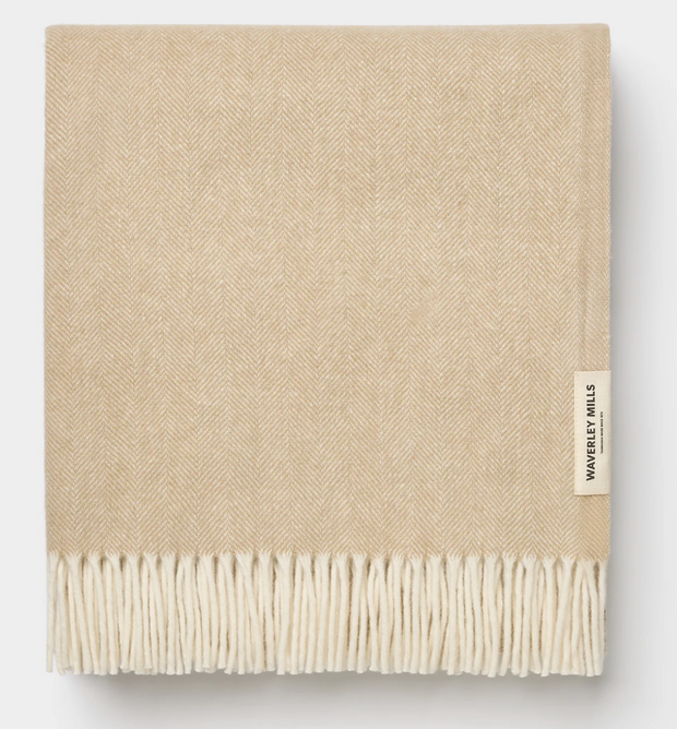 MERINO HERRINGBONE THROW