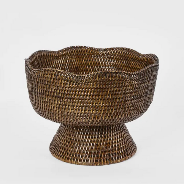PAUME RATTAN SCALLOP FRUIT BOWL
