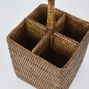 PAUME RATTAN CUTLERY CADDY