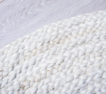 ZEBRA NATURAL ROUND BRAIDED WEAVE JUTE RUG