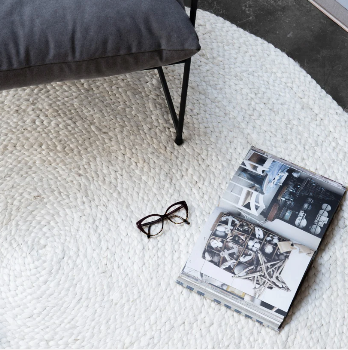 ZEBRA NATURAL ROUND BRAIDED WEAVE JUTE RUG