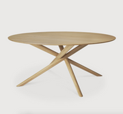 ETHNICRAFT OAK MIKADO ROUND DINING TABLE