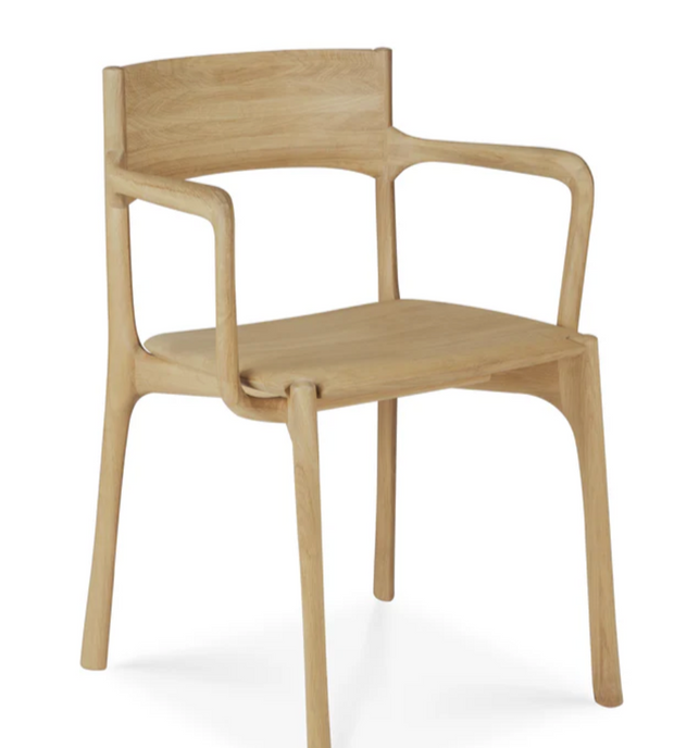 ETHNICRAFT PI DINING CHAIR WITH ARMREST BY ALAIN VAN HAVRE
