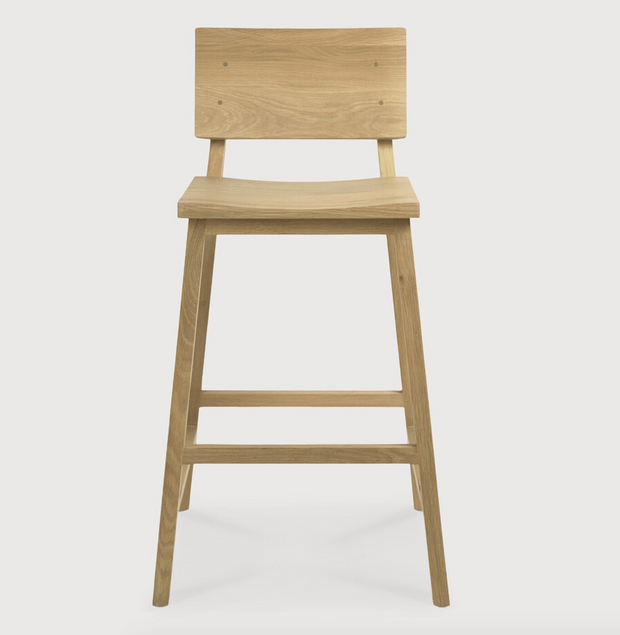 ETHNICRAFT OAK N3 KITCHEN STOOL
