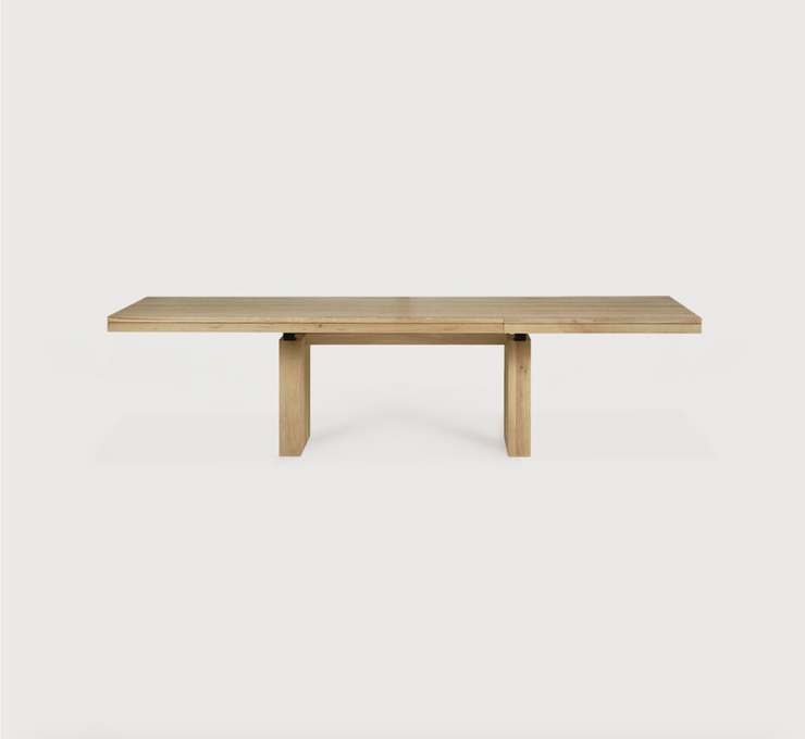 ETHNICRAFT DOUBLE EXTENSION DINING TABLE