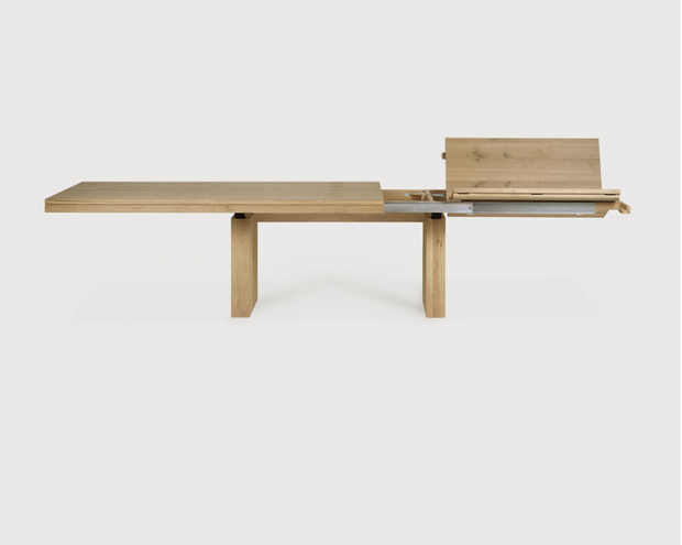 ETHNICRAFT DOUBLE EXTENSION DINING TABLE