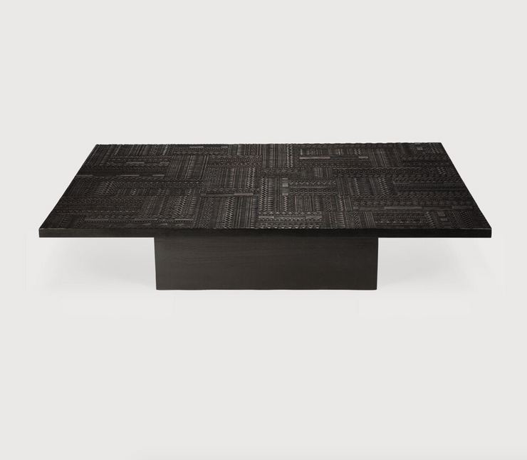 ETHNICRAFT OAK ANCESTORS TABWA BLOCK COFFEE TABLE