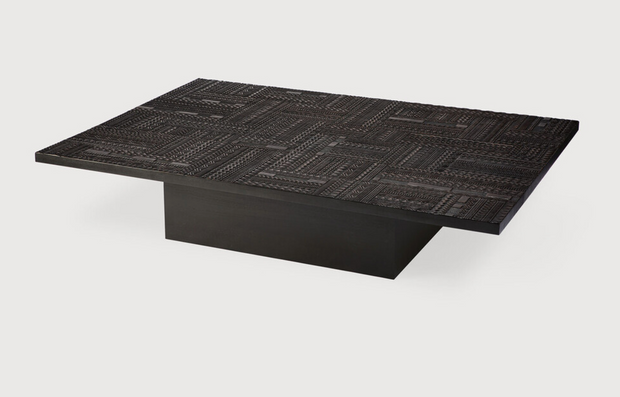 ETHNICRAFT OAK ANCESTORS TABWA BLOCK COFFEE TABLE