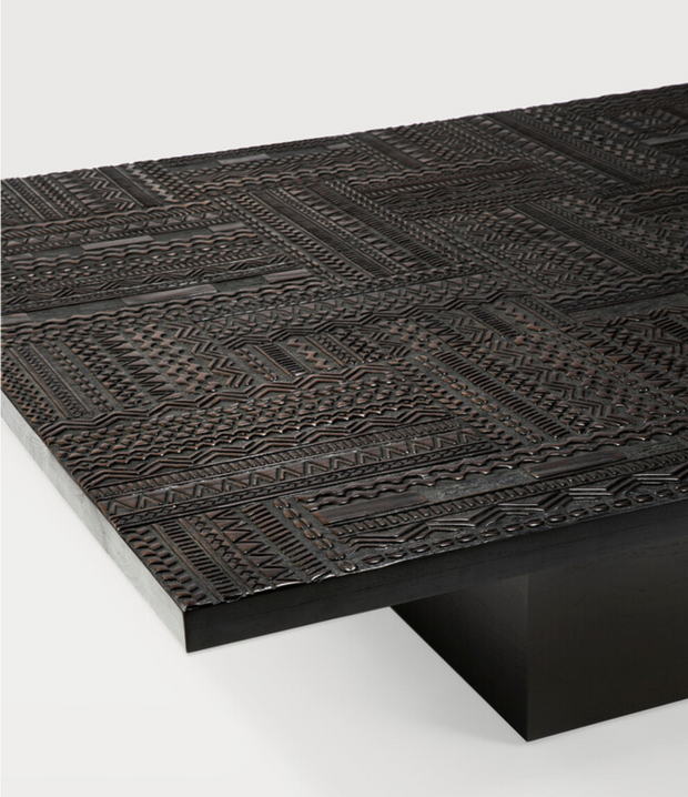 ETHNICRAFT OAK ANCESTORS TABWA BLOCK COFFEE TABLE