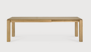 ETHNICRAFT OAK SLICE EXTENSION DINING TABLE