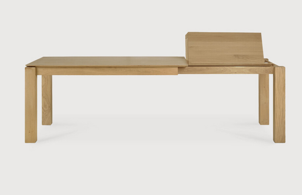 ETHNICRAFT OAK SLICE EXTENSION DINING TABLE