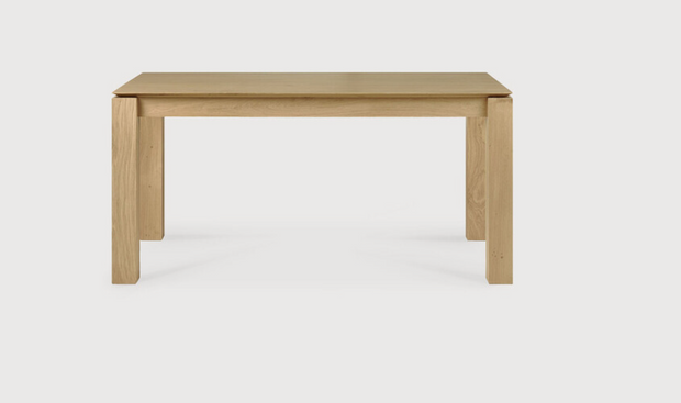 ETHNICRAFT OAK SLICE EXTENSION DINING TABLE