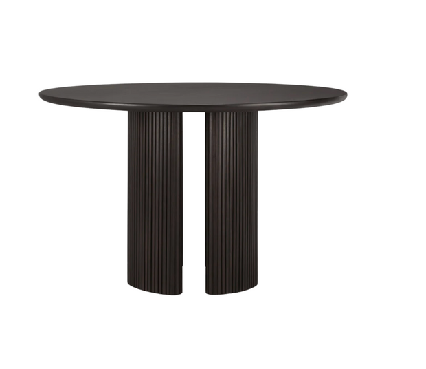 ETHNICRAFT MAHOGANY ROLLER MAX DINING TABLE DARK BROWN