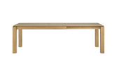 ETHNICRAFT OAK SLICE EXTENSION DINING TABLE