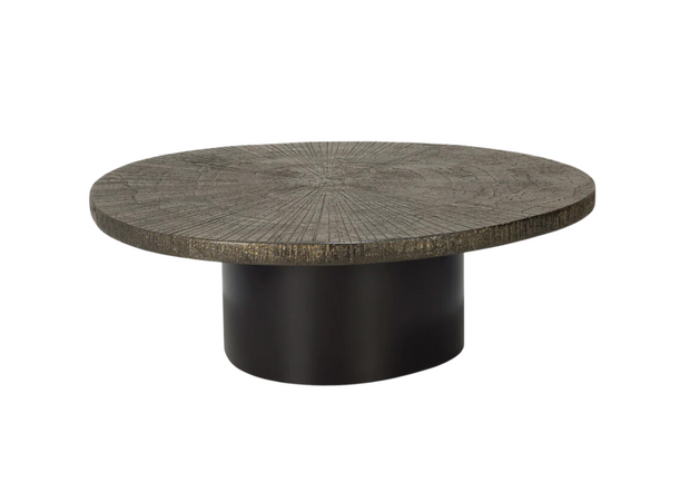 ETHNICRAFT SLICE COFFEE TABLE MINERALS - WHISKY OVAL