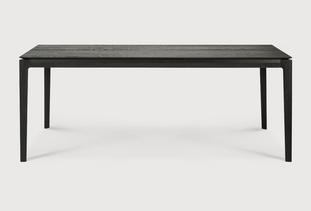 ETHNICRAFT BLACK OAK BOK DINING TABLE