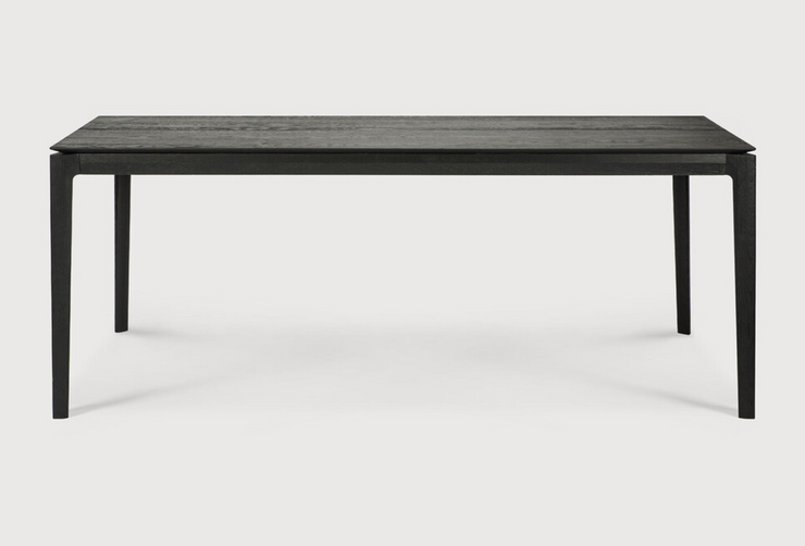ETHNICRAFT BLACK OAK BOK DINING TABLE