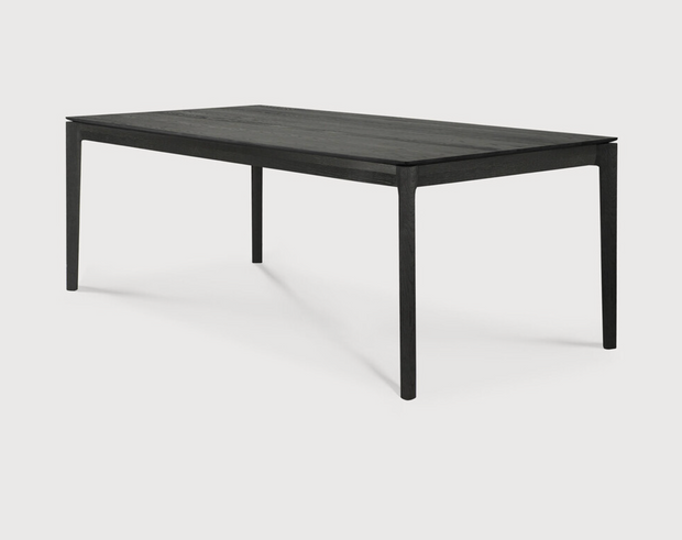 ETHNICRAFT BLACK OAK BOK DINING TABLE