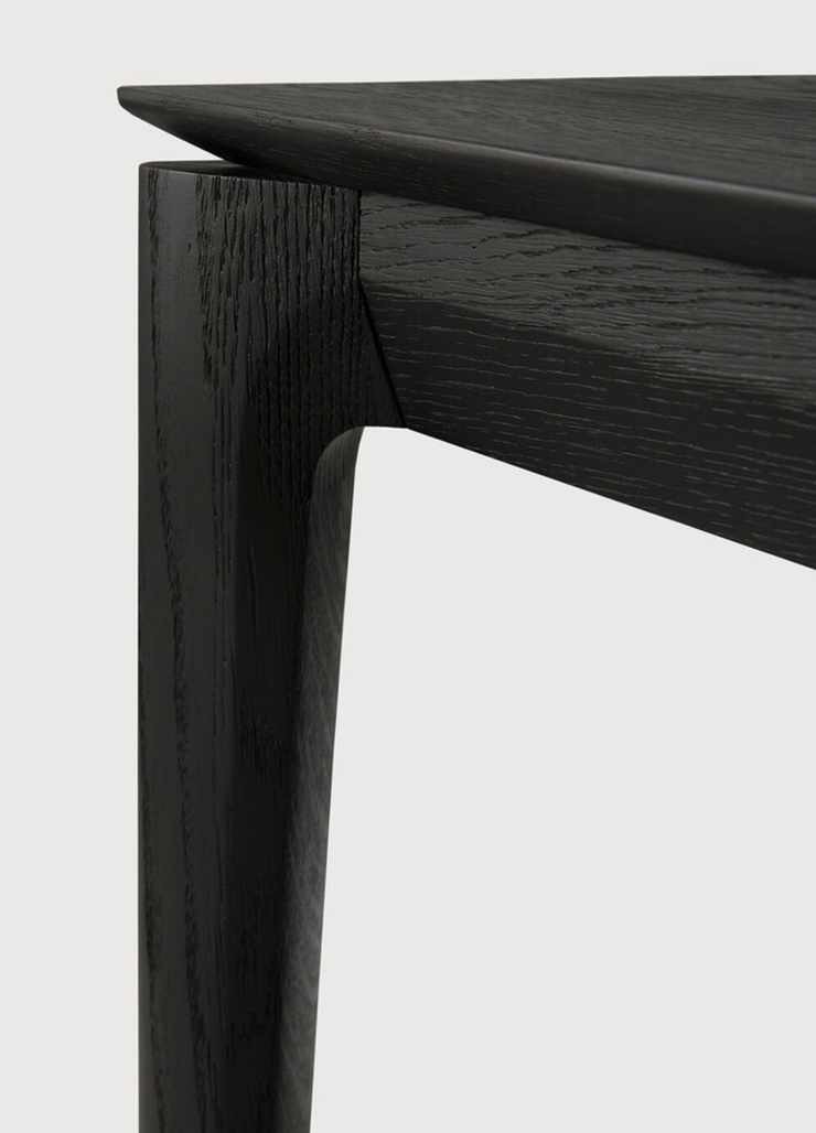 ETHNICRAFT BLACK OAK BOK DINING TABLE
