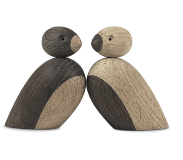 KAY BOJESEN LOVEBIRDS OAK/SMOKED OAK