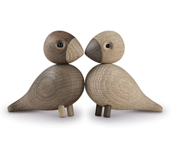 KAY BOJESEN LOVEBIRDS OAK/SMOKED OAK