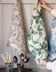 HYDRANGEA 100% LINEN TEA TOWEL