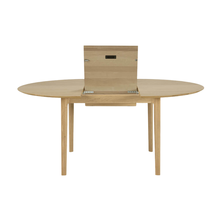 ETHNICRAFT BOK EXTENDABLE ROUND DINING TABLE