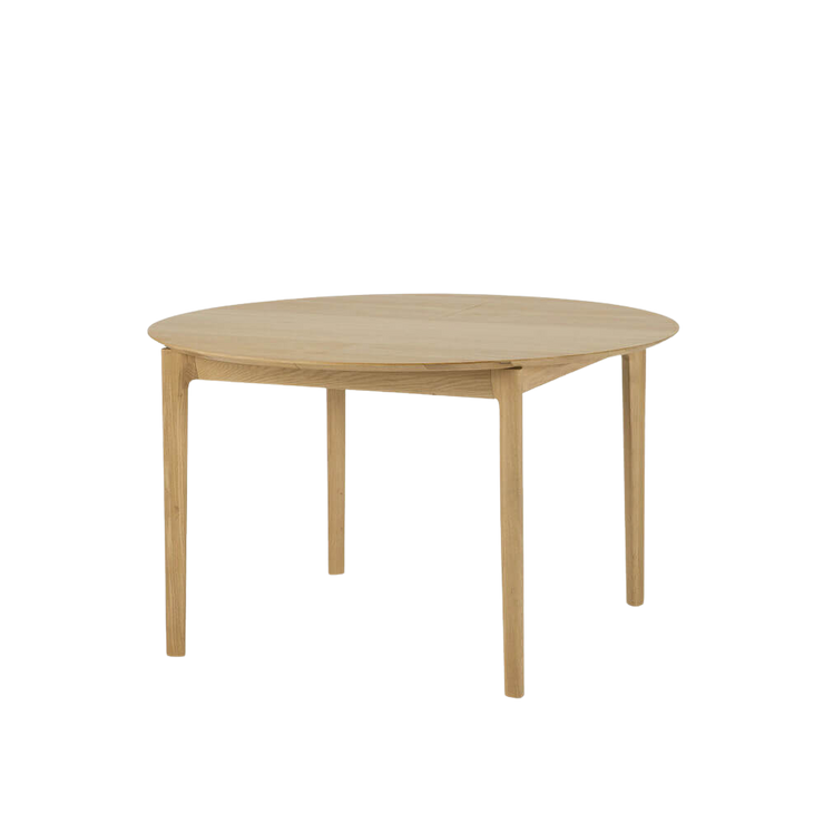 ETHNICRAFT BOK EXTENDABLE ROUND DINING TABLE