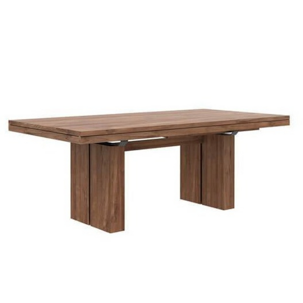 ETHNICRAFT DOUBLE EXTENSION DINING TABLE