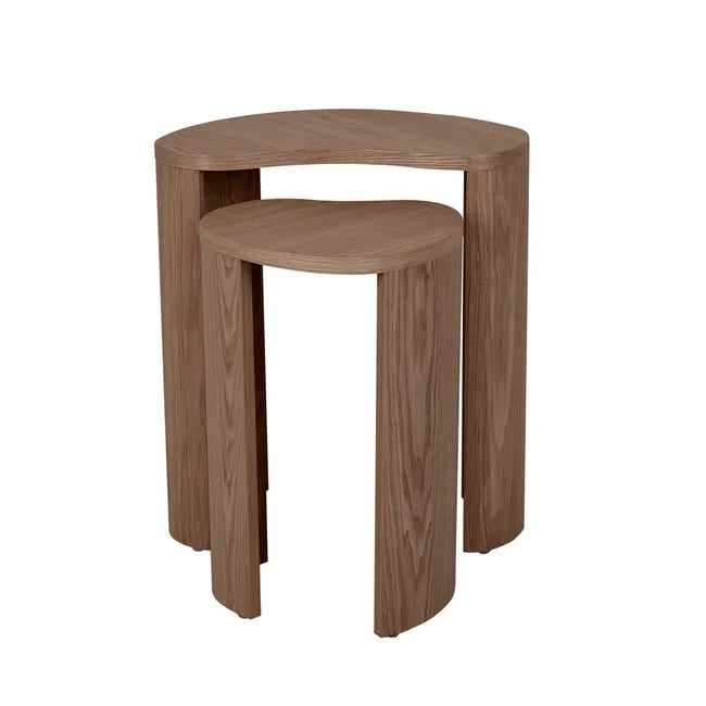 GLOBEWEST OBERON CURVE SET OF 2 SIDE TABLES