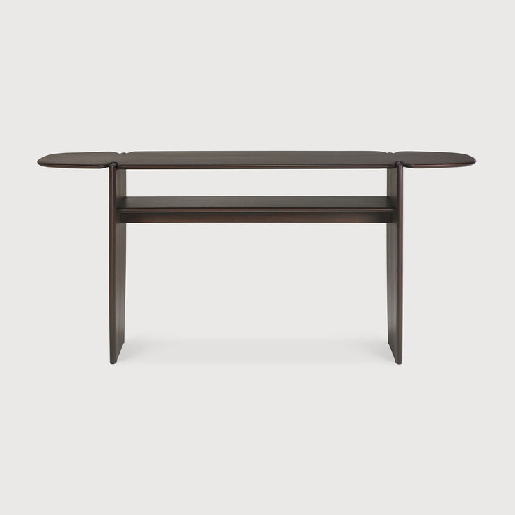 ETHNICRAFT MAHOGANY PI CONSOLE - DARK BROWN 2 LEGS