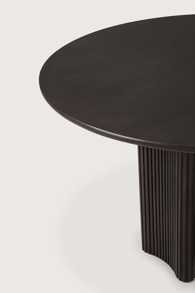 ETHNICRAFT MAHOGANY ROLLER MAX DINING TABLE DARK BROWN
