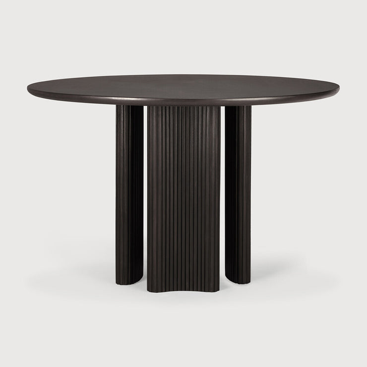 ETHNICRAFT MAHOGANY ROLLER MAX DINING TABLE DARK BROWN