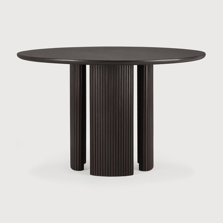 ETHNICRAFT MAHOGANY ROLLER MAX DINING TABLE DARK BROWN