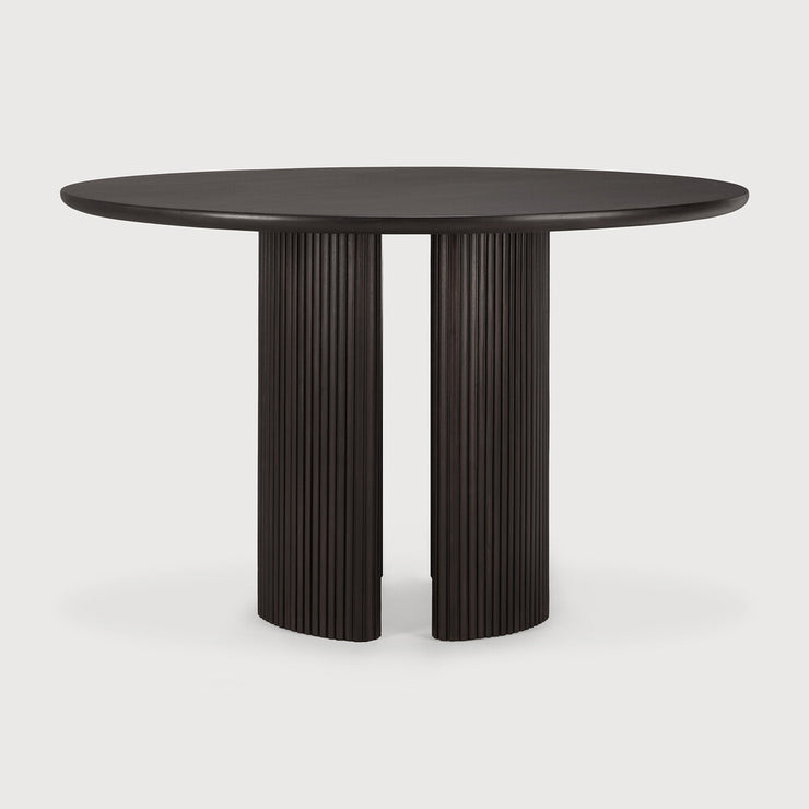 ETHNICRAFT MAHOGANY ROLLER MAX DINING TABLE DARK BROWN