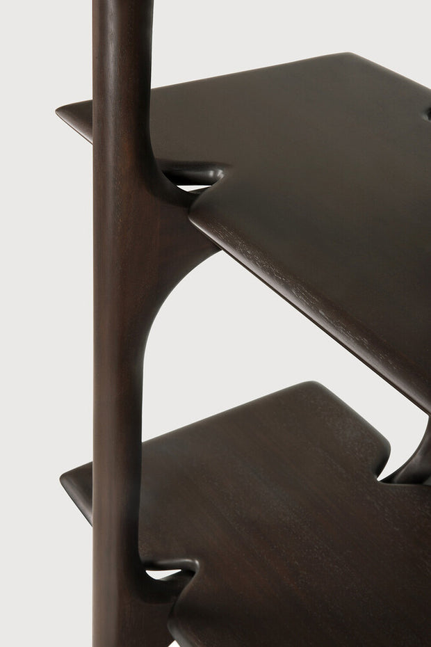 ETHNICRAFT MAHOGANY PI RACK - DARK BROWN