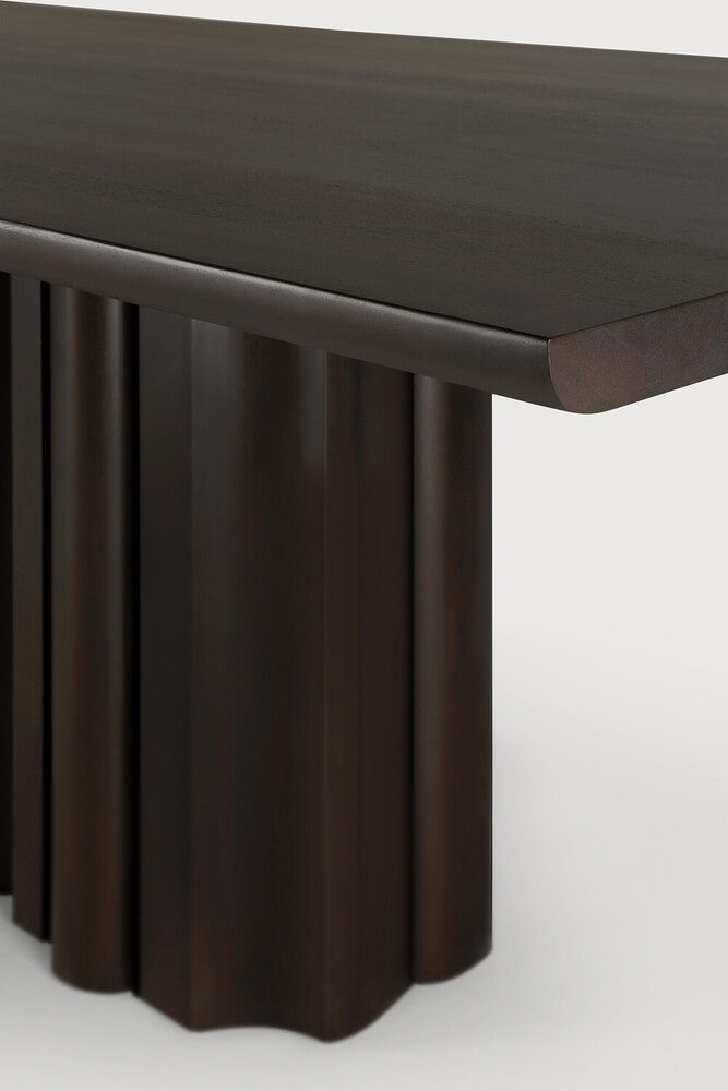ETHNICRAFT MAHOGANY SEQUENCE RECTANGULAR DINING TABLE - DARK BROWN
