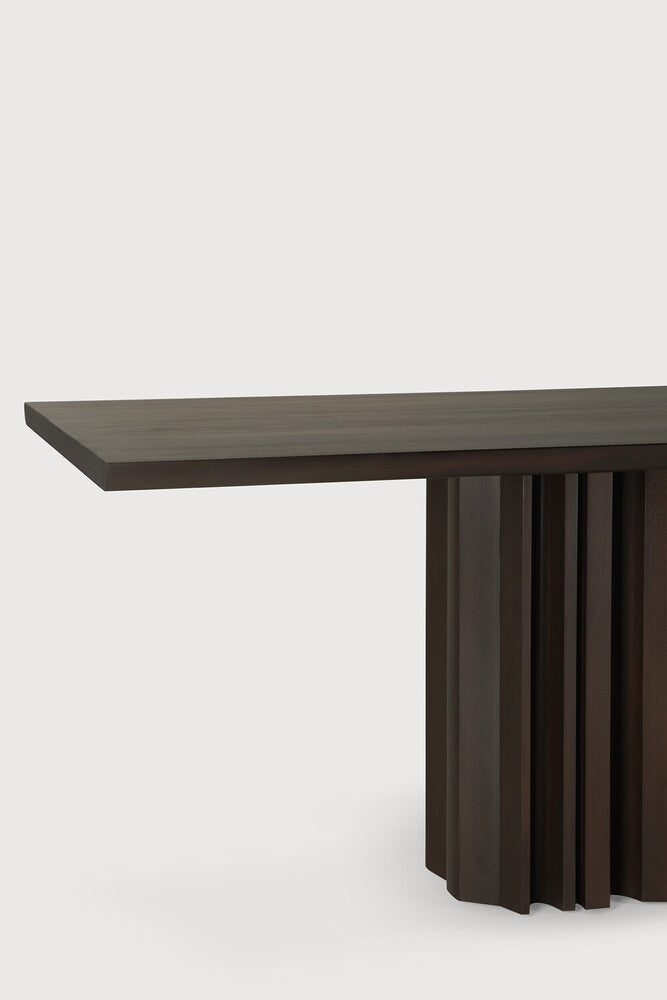 ETHNICRAFT MAHOGANY SEQUENCE RECTANGULAR DINING TABLE - DARK BROWN