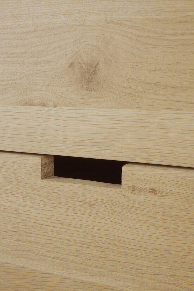 ETHNICRAFT BILLY DRAWER UNIT - OAK 3 DRAWERS WITH KEYLOCK