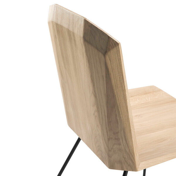 ETHNICRAFT OAK FACETTE DINING CHAIR