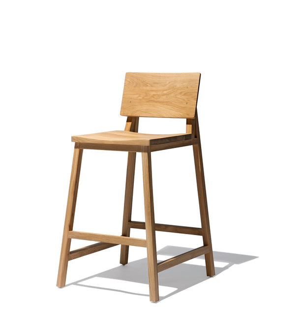 ETHNICRAFT OAK N3 KITCHEN STOOL - The Banyan Tree Furniture & Homewares