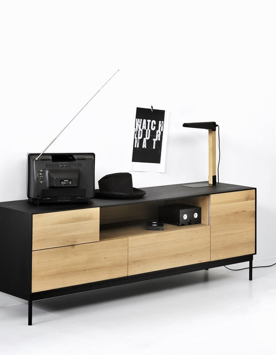 ETHNICRAFT OAK BLACKBIRD TV UNIT - The Banyan Tree Furniture & Homewares