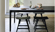 ETHNICRAFT BLACK OAK BOK DINING TABLE - The Banyan Tree Furniture & Homewares