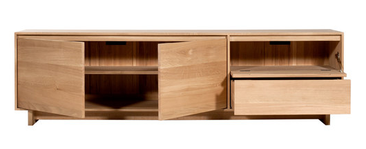 ETHNICRAFT OAK WAVE TV STAND The Banyan Tree Furniture Homewares