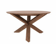 ETHNICRAFT TEAK CIRCLE DINING TABLE - The Banyan Tree Furniture & Homewares