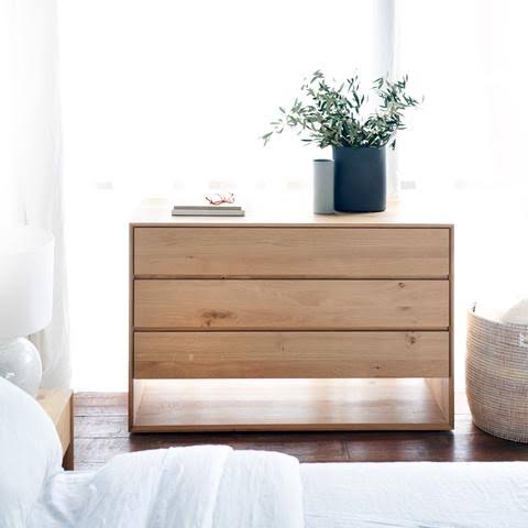 ETHNICRAFT OAK NORDIC CHEST OF DRAWERS - The Banyan Tree Furniture & Homewares