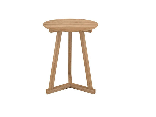 ETHNICRAFT OAK TRIPOD SIDE TABLE - The Banyan Tree Furniture & Homewares