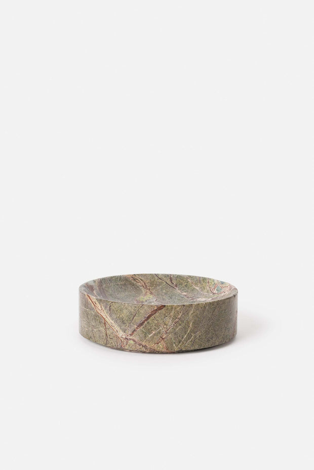 GROVE MARBLE DISH - FOREST GREEN